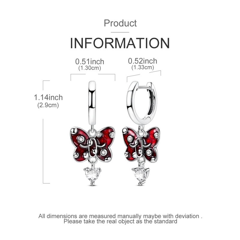 Women's 925 Silver Classic Red Bow Drop Earrings, Elegant Gift